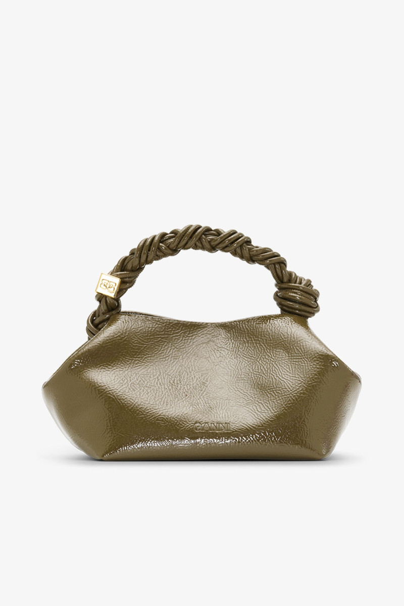 OLIVE GREEN PATENT SMALL GANNI BOU 부대 3