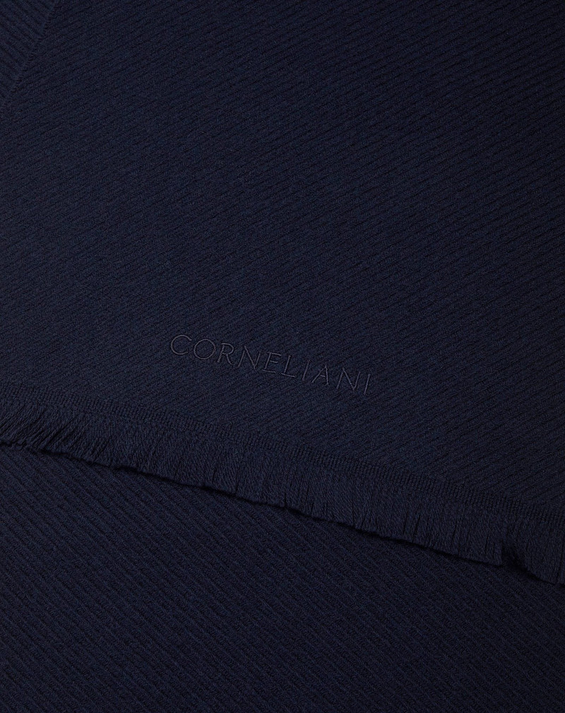 Blue pure wool scarf 3