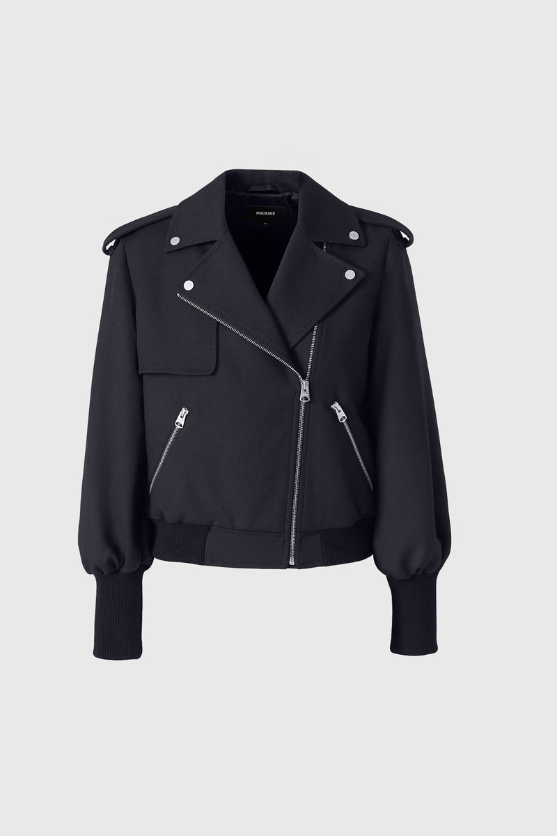 PONY Wool Gabardine Moto Jacket 1