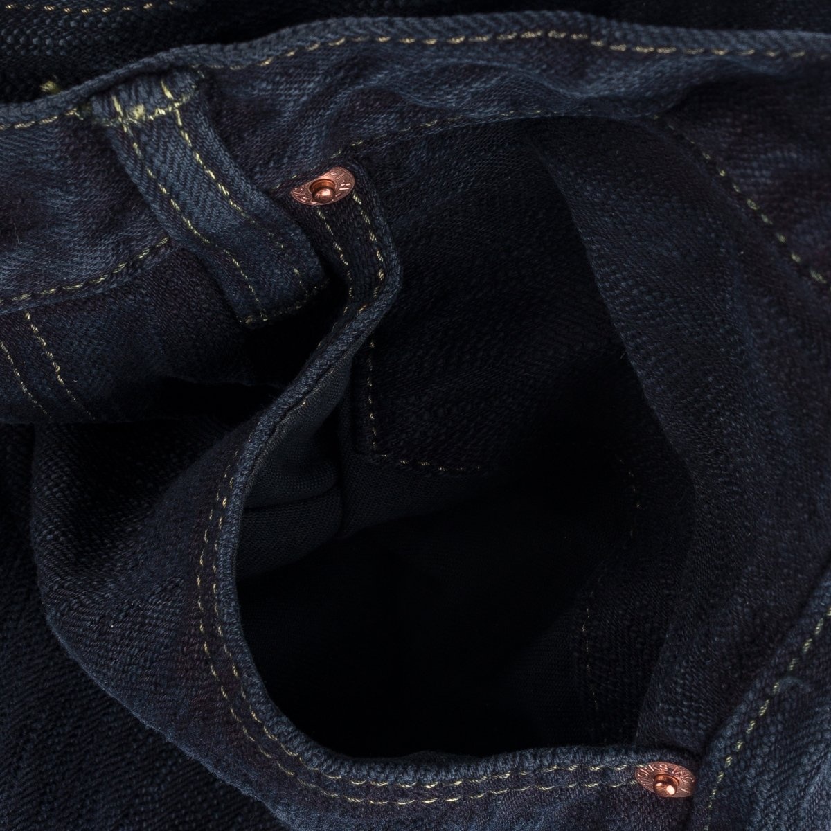IH-666S-SLBod 16oz Slubby Selvedge Denim Slim Straight Cut Jeans - Indigo Overdyed Black - 13