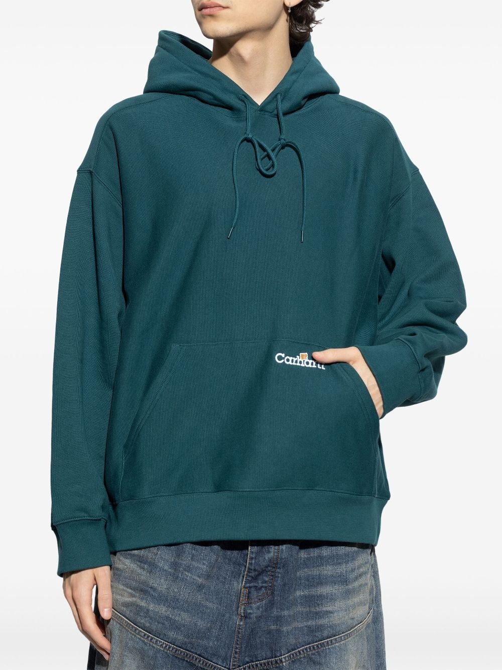logo-embroidered hoodie - 3