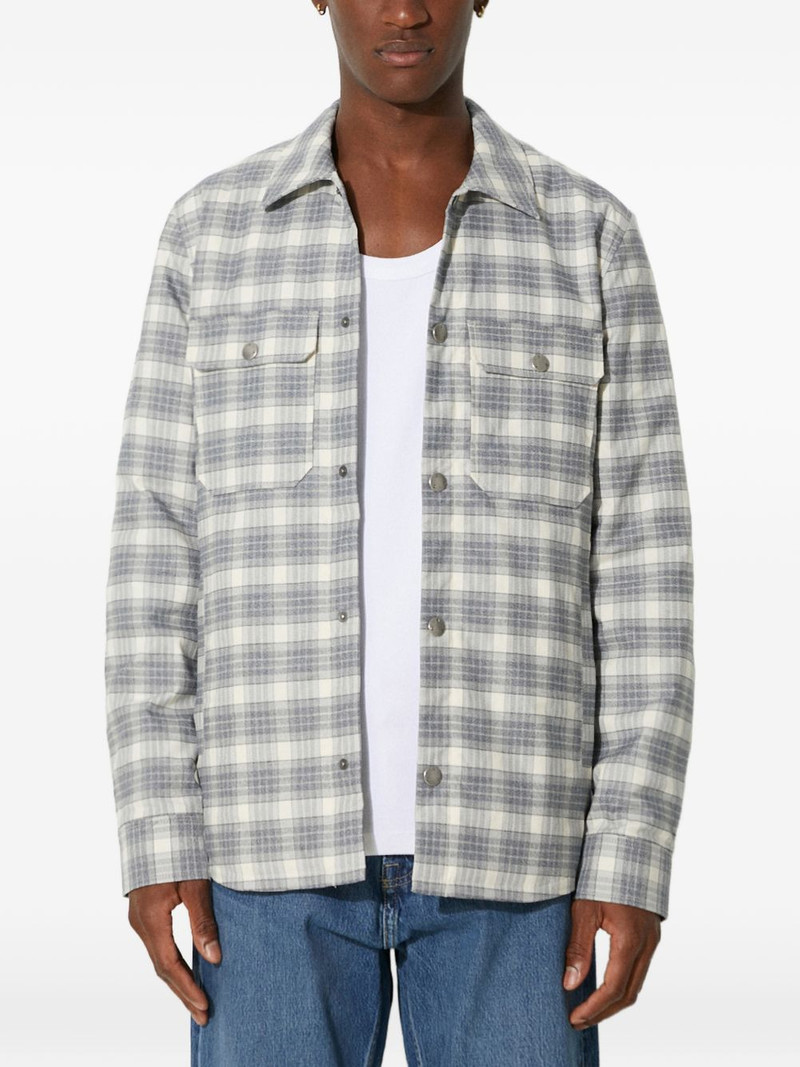 check-pattern pocket shirt 1