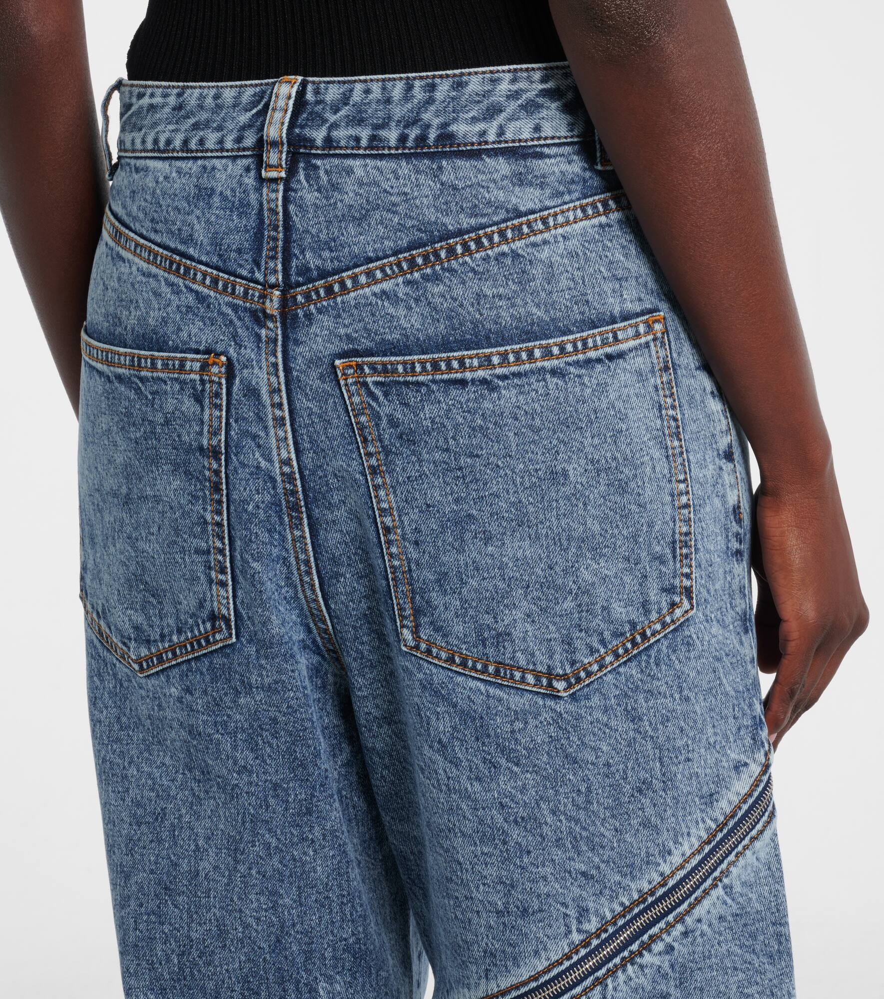Spiral high-rise wide-leg jeans - 6