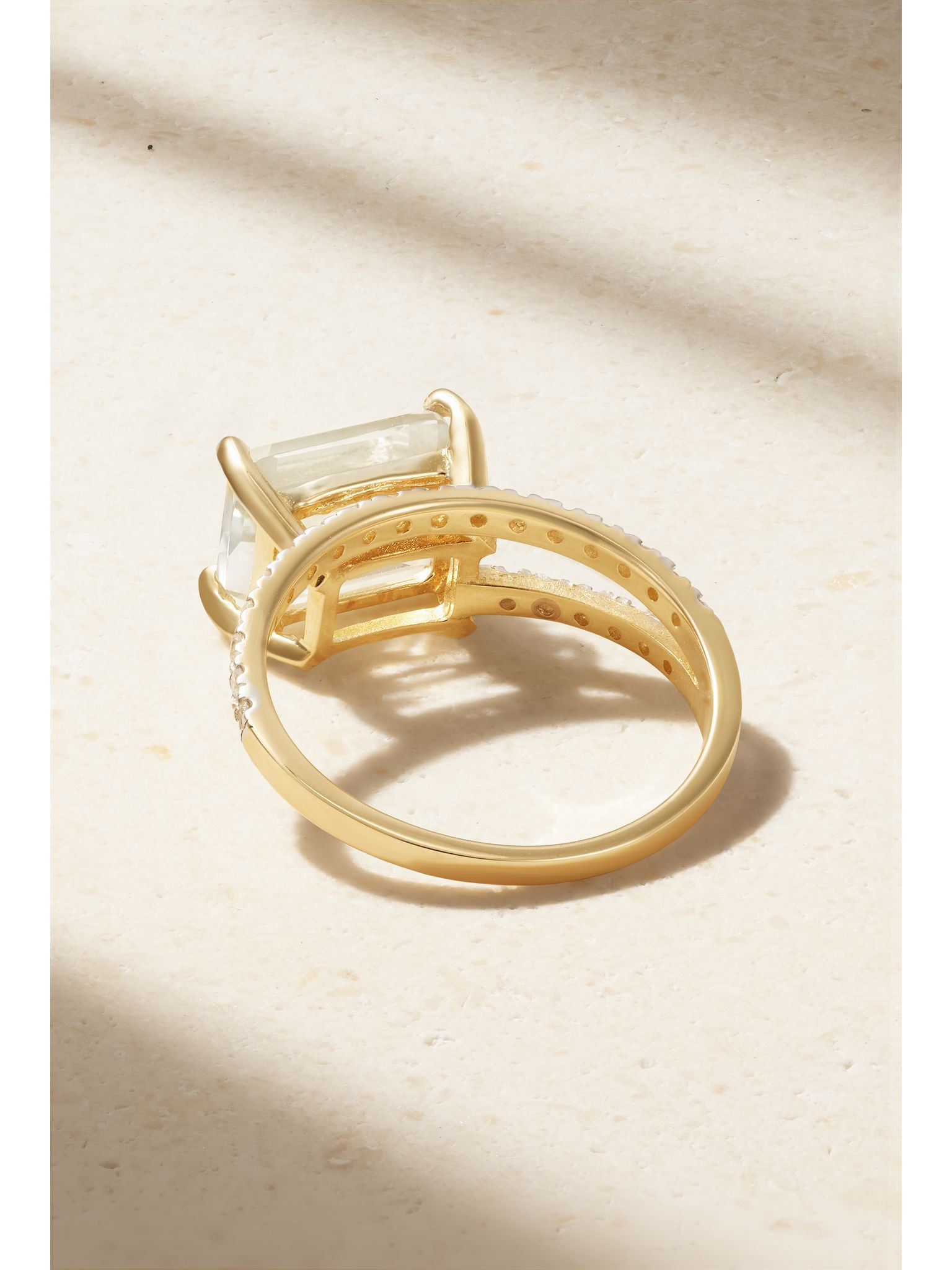 Point of Focus 14-karat gold, amethyst and diamond ring Gold - 3