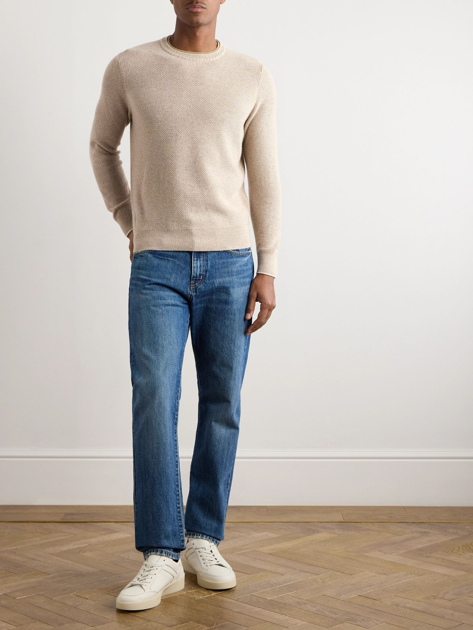 City Birdseye Baby Cashmere Sweater Neutral - 2