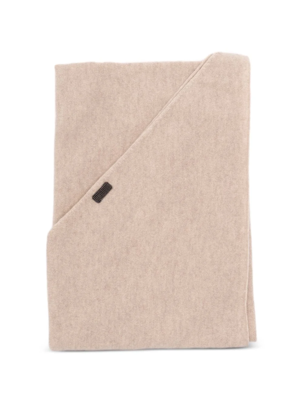 Monili-embellished cashmere scarf - 1