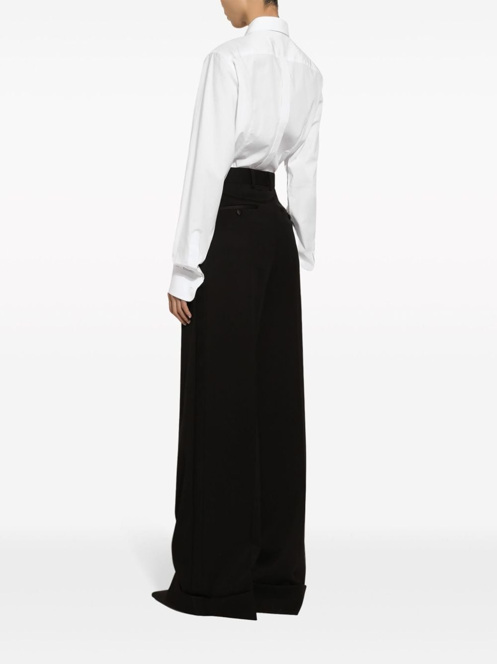 bib-front cotton shirt - 4