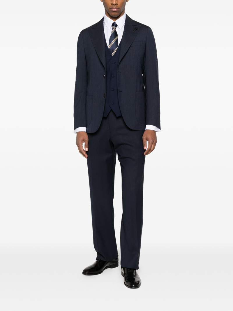 LARDINI button pin virgin-wool jacket outlook