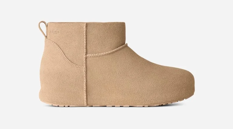 ® Women's Classic Mini Enwrap Sheepskin Classic Boots in Mustard Seed - 1