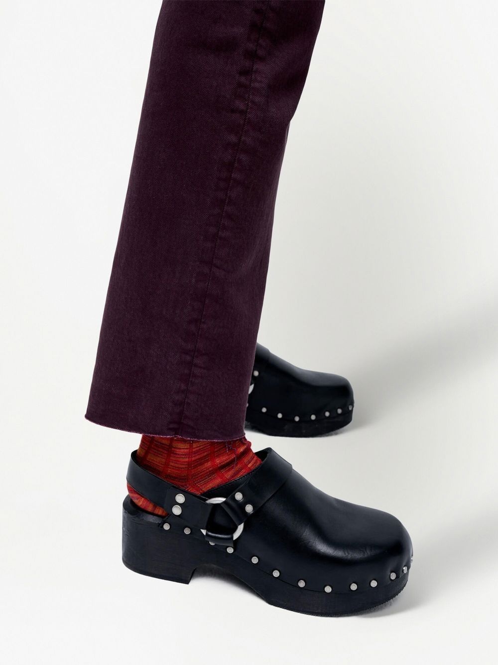 70's stud-embellished mules - 5