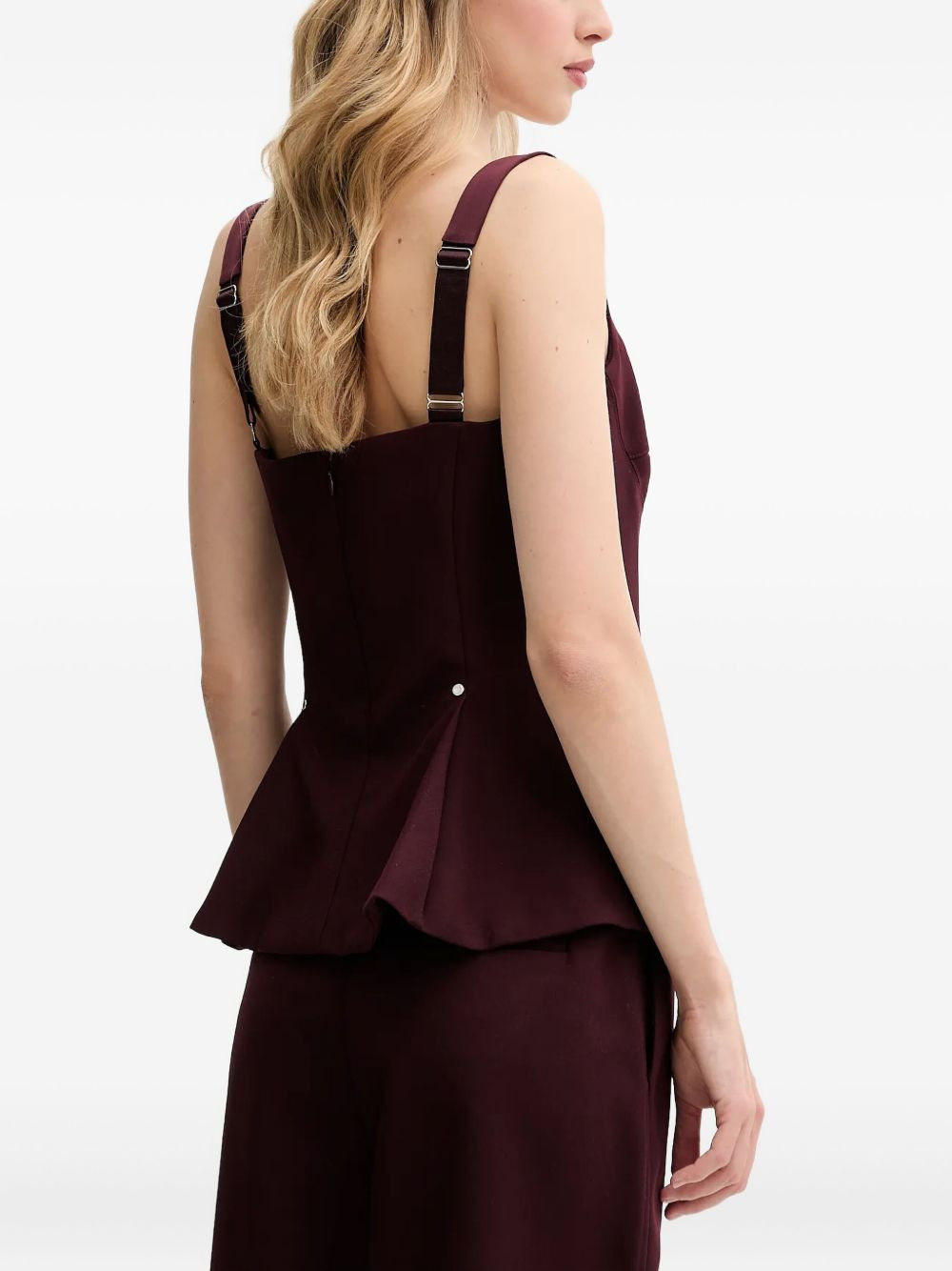 peplum-waist top - 3