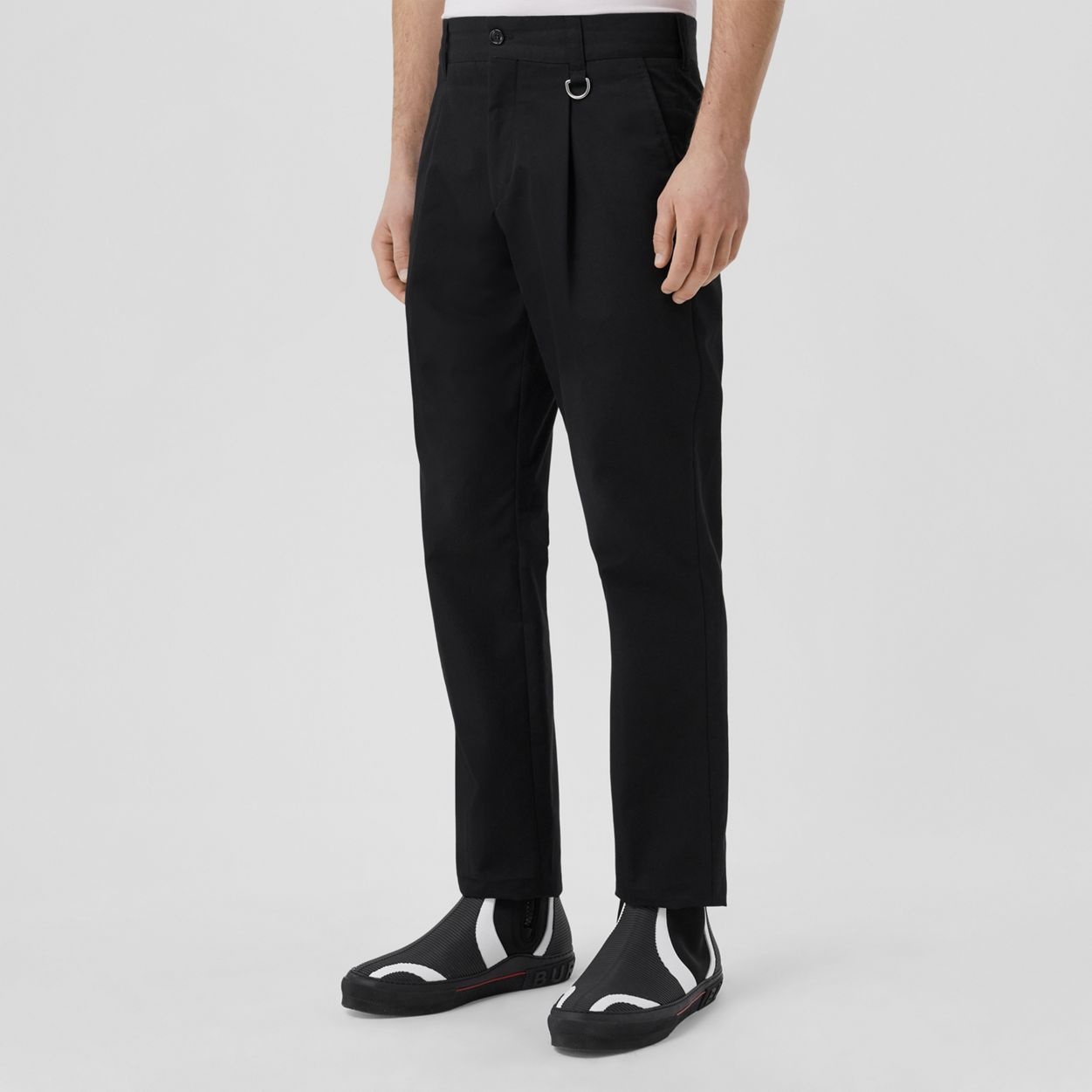 D-ring Detail Cotton Linen Tailored Trousers - 5