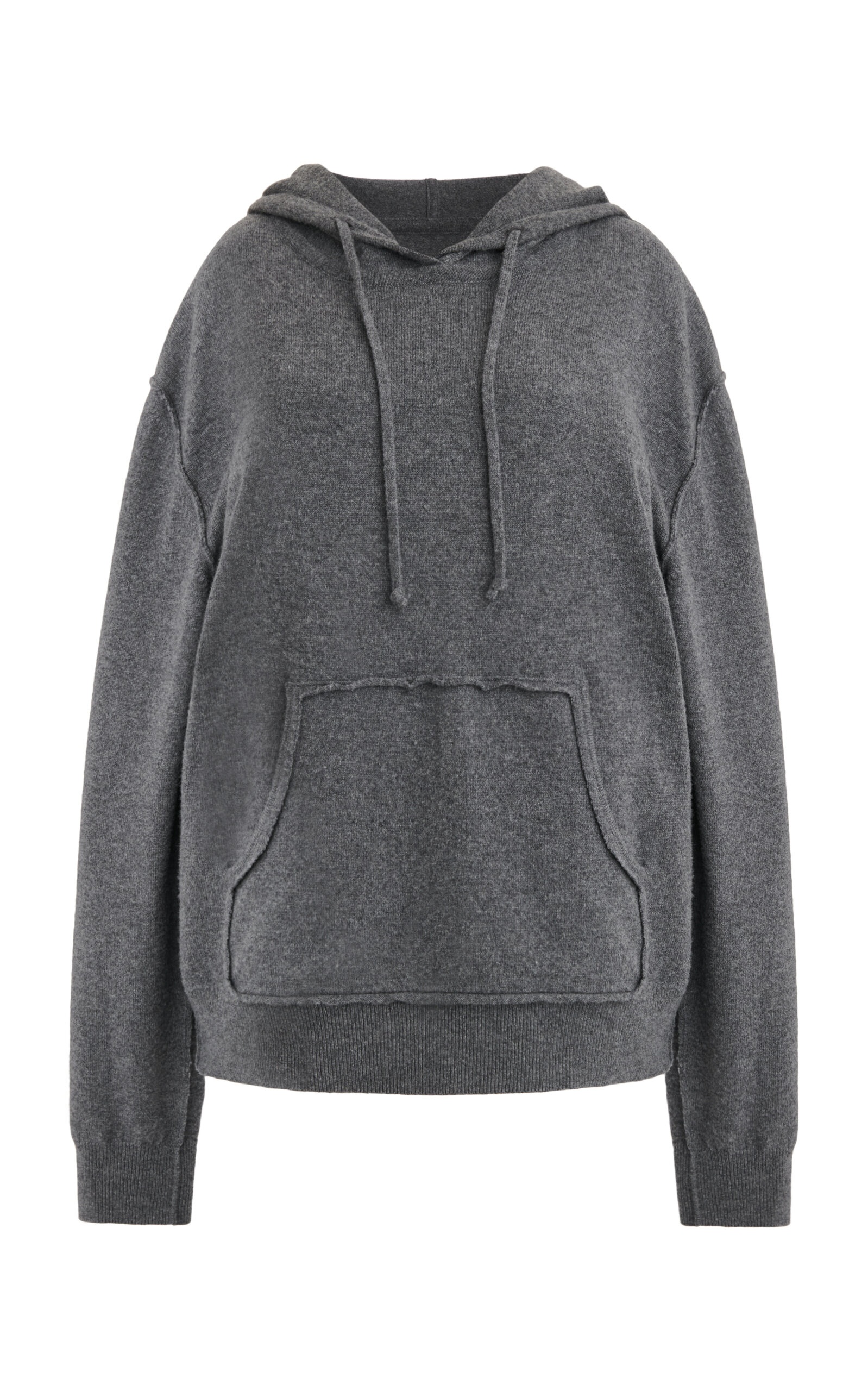 Knit Wool-Cashmere Sweatshirt grey - 1