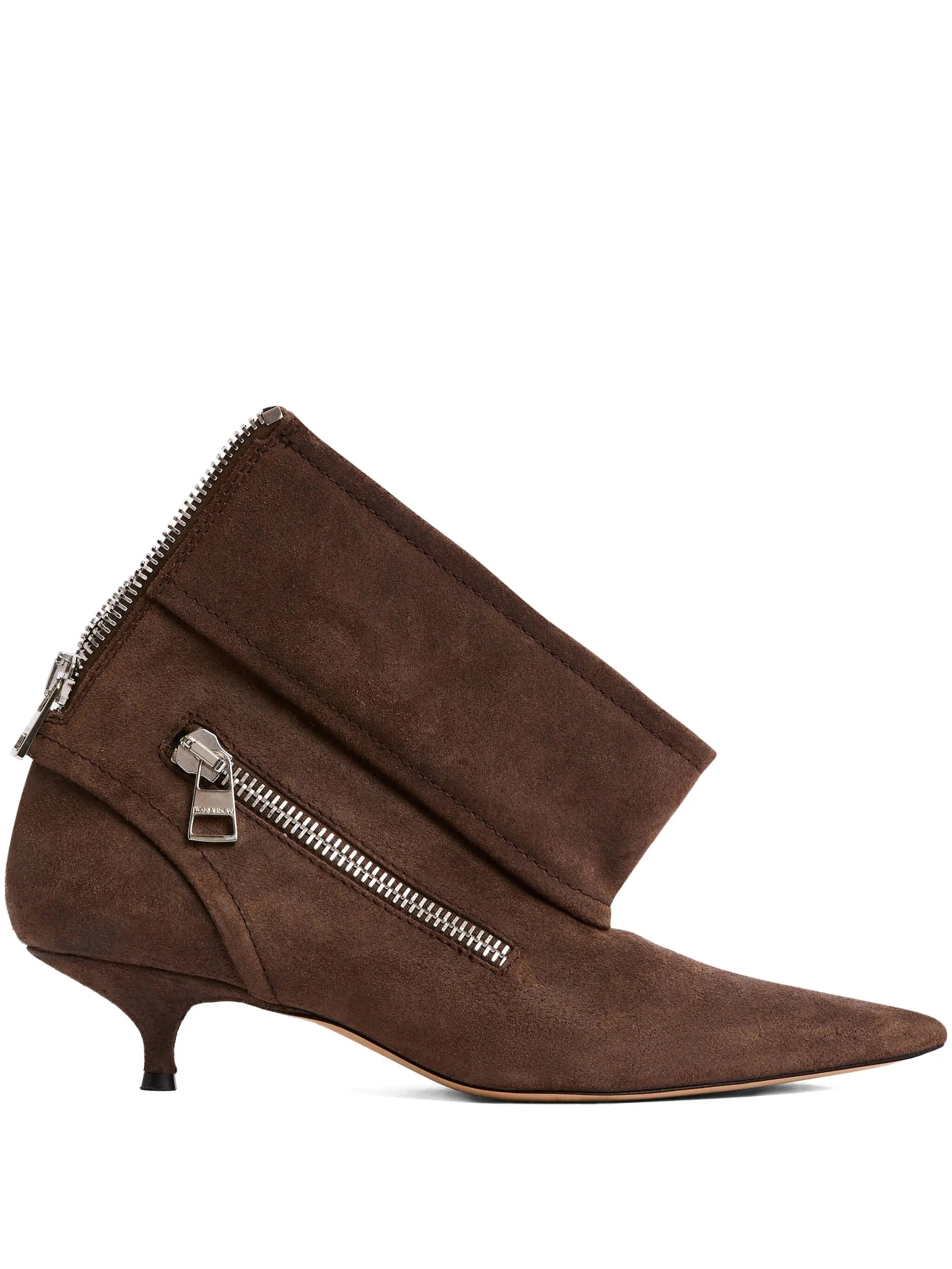 kitten-heel biker boots - 1