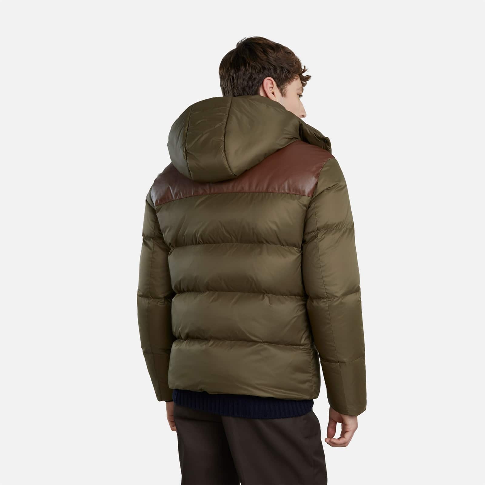 Hooded Down Jacket Green - 6