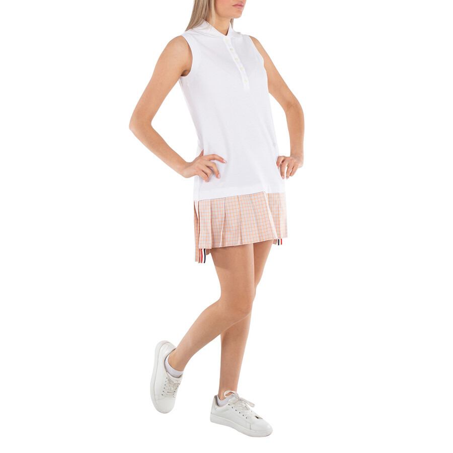 Thom Browne Classic Mini Pleated Polo Dress - 4