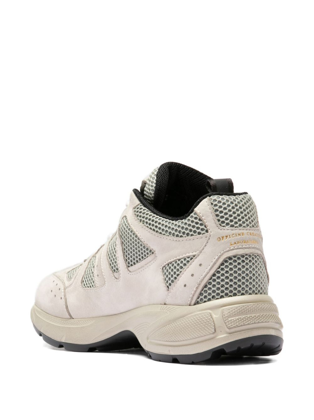 leather mesh sneakers - 3