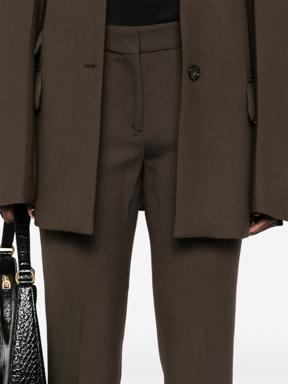 low-waist slim trousers - 5