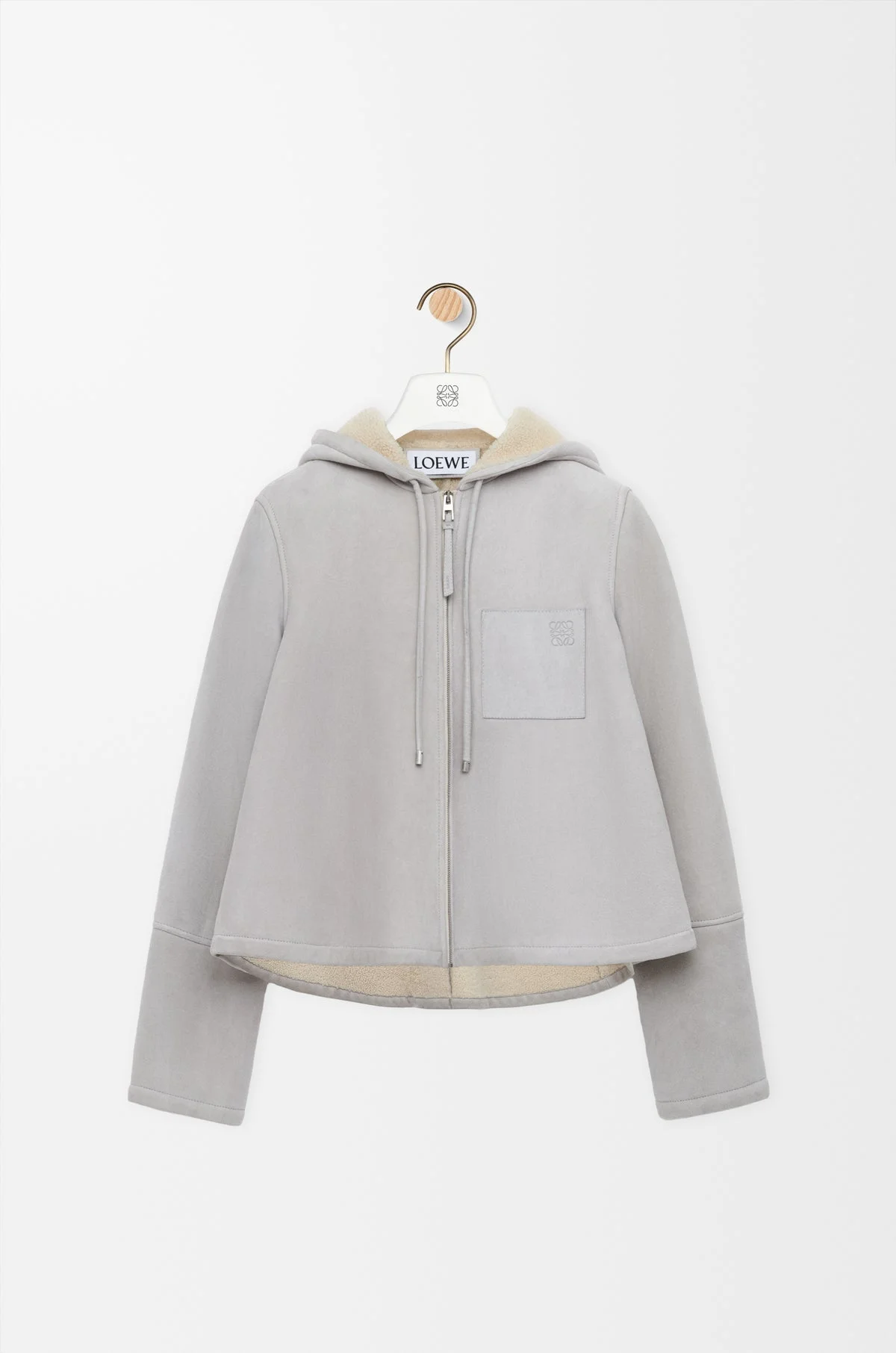 Loewe Shearling Hoodie Jacket - 1