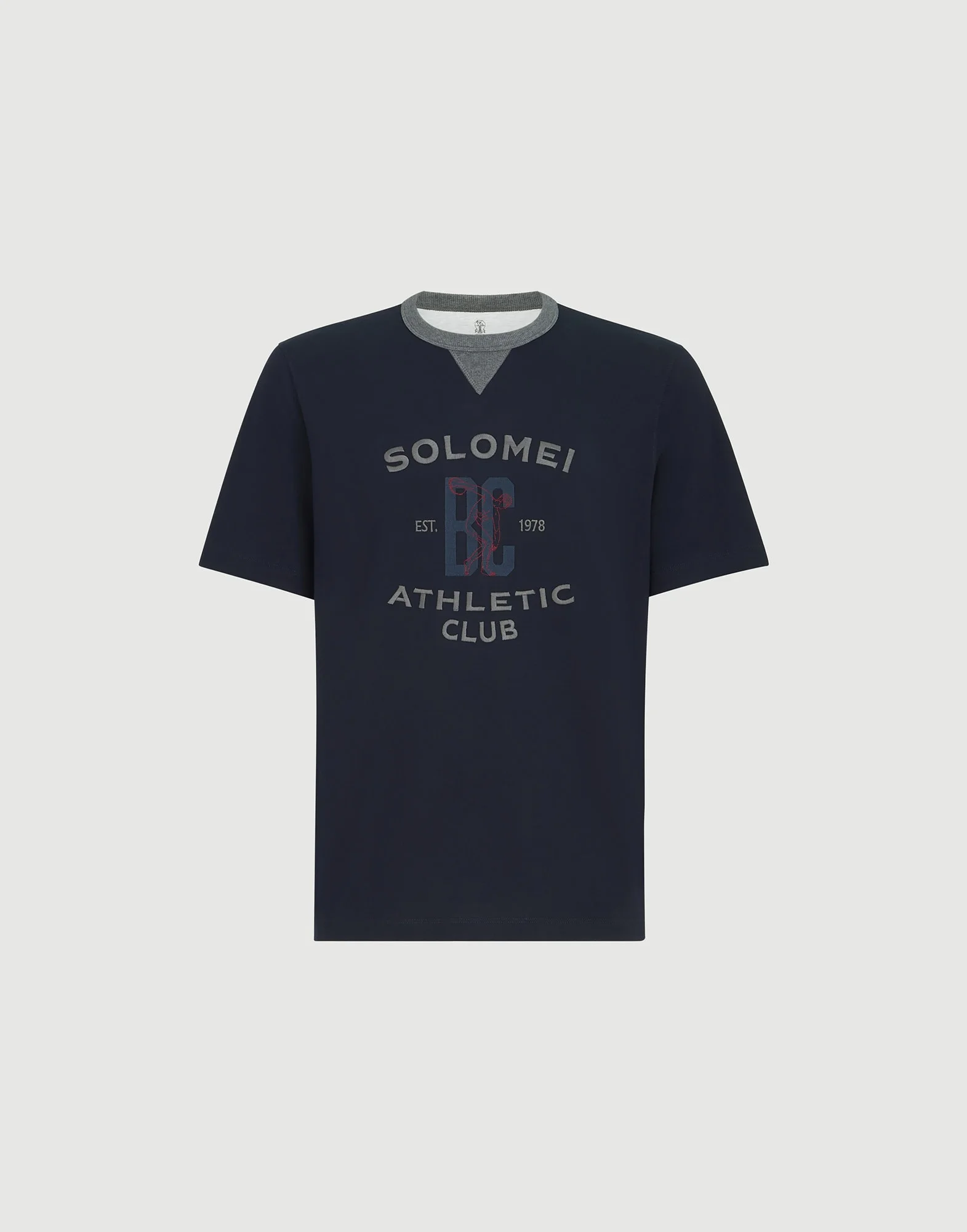 Cotton jersey crew neck T-shirt with print - 1
