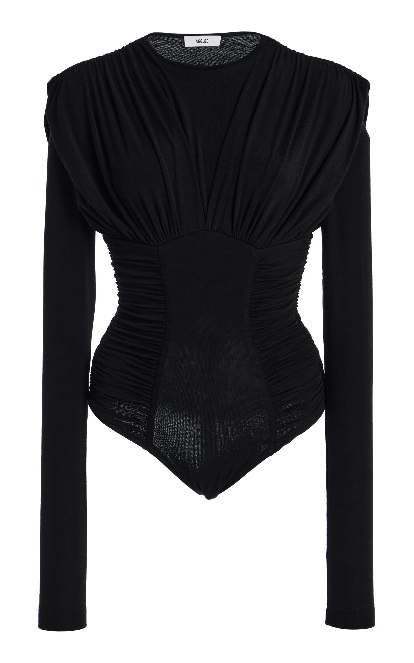 Abbi Ruched Jersey Bodysuit black - 1