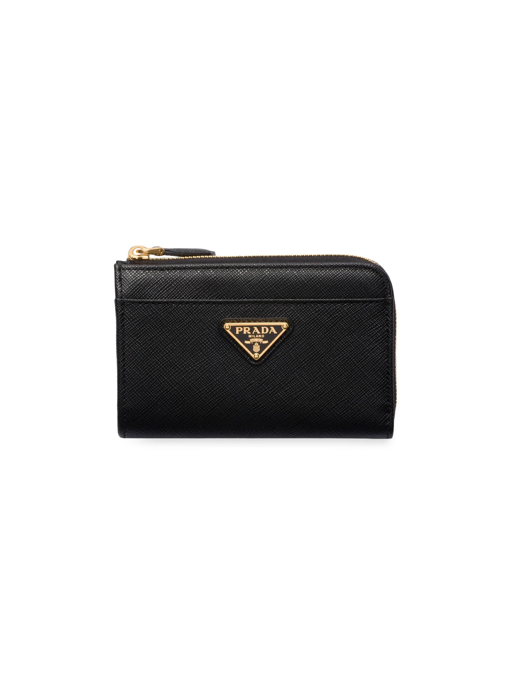 Women's Saffiano Keychain Card Case - Black Gold - 1