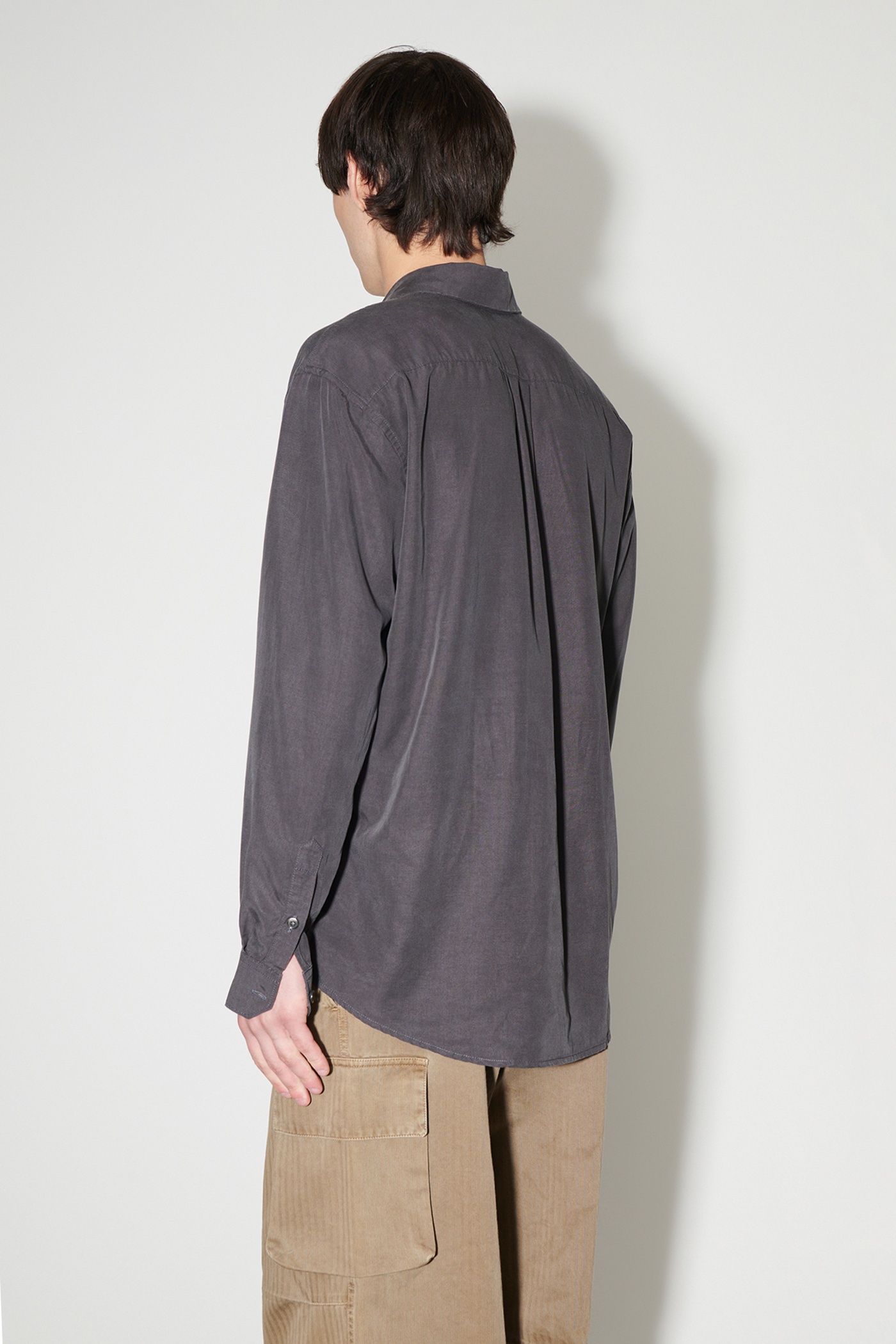 Initial Shirt Ash Grey Liquid Lyocell - 5