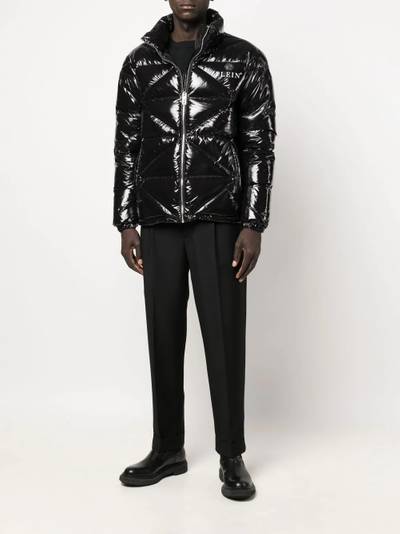 PHILIPP PLEIN padded high-shine jacket outlook