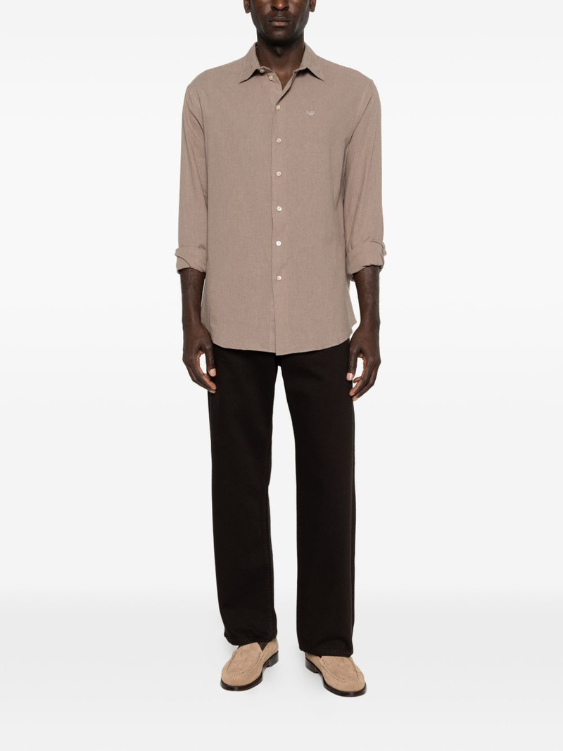 EMPORIO ARMANI button linen shirt outlook