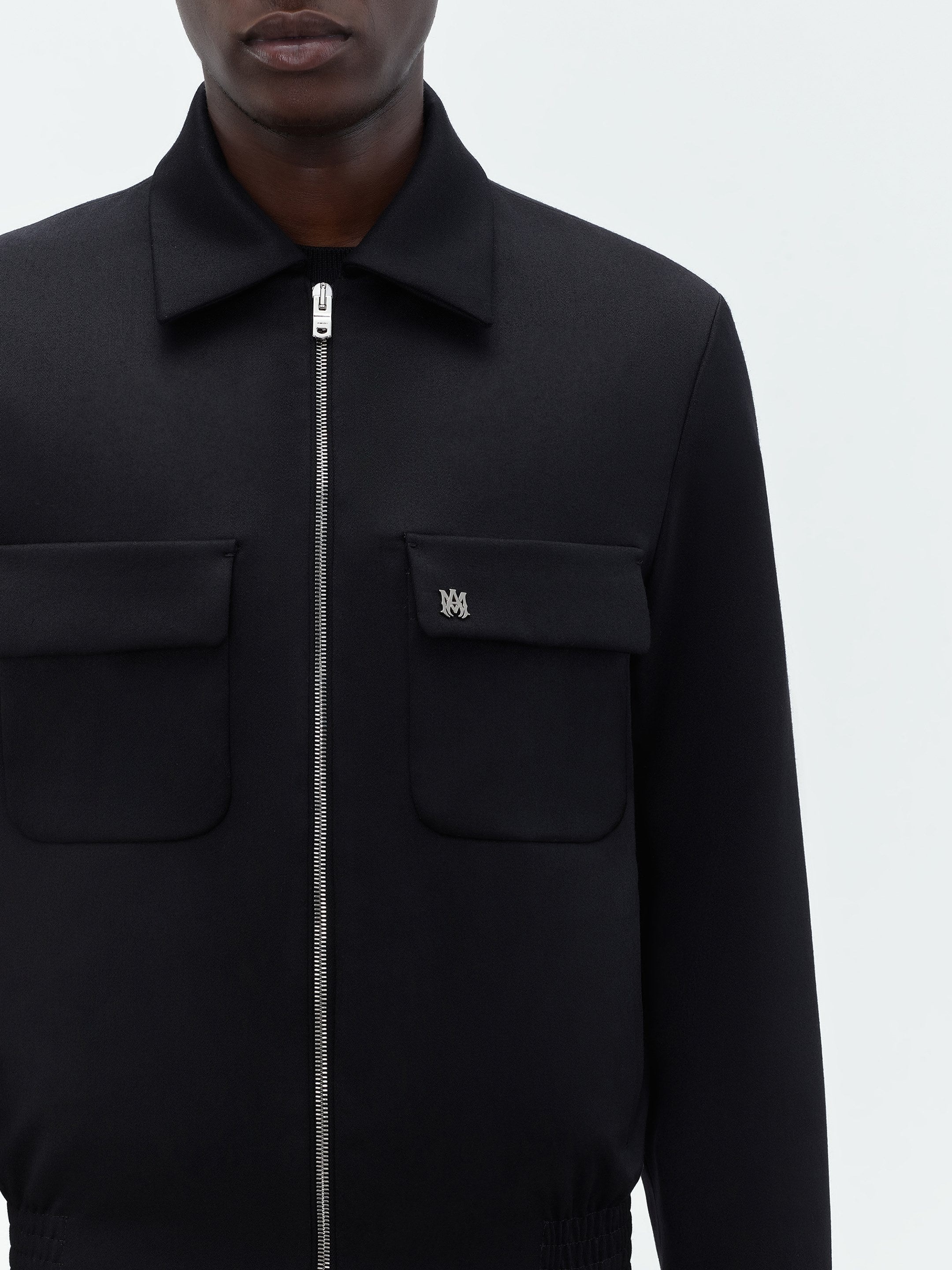 DOUBLE POCKET ZIP BLOUSON-BLACK - 6