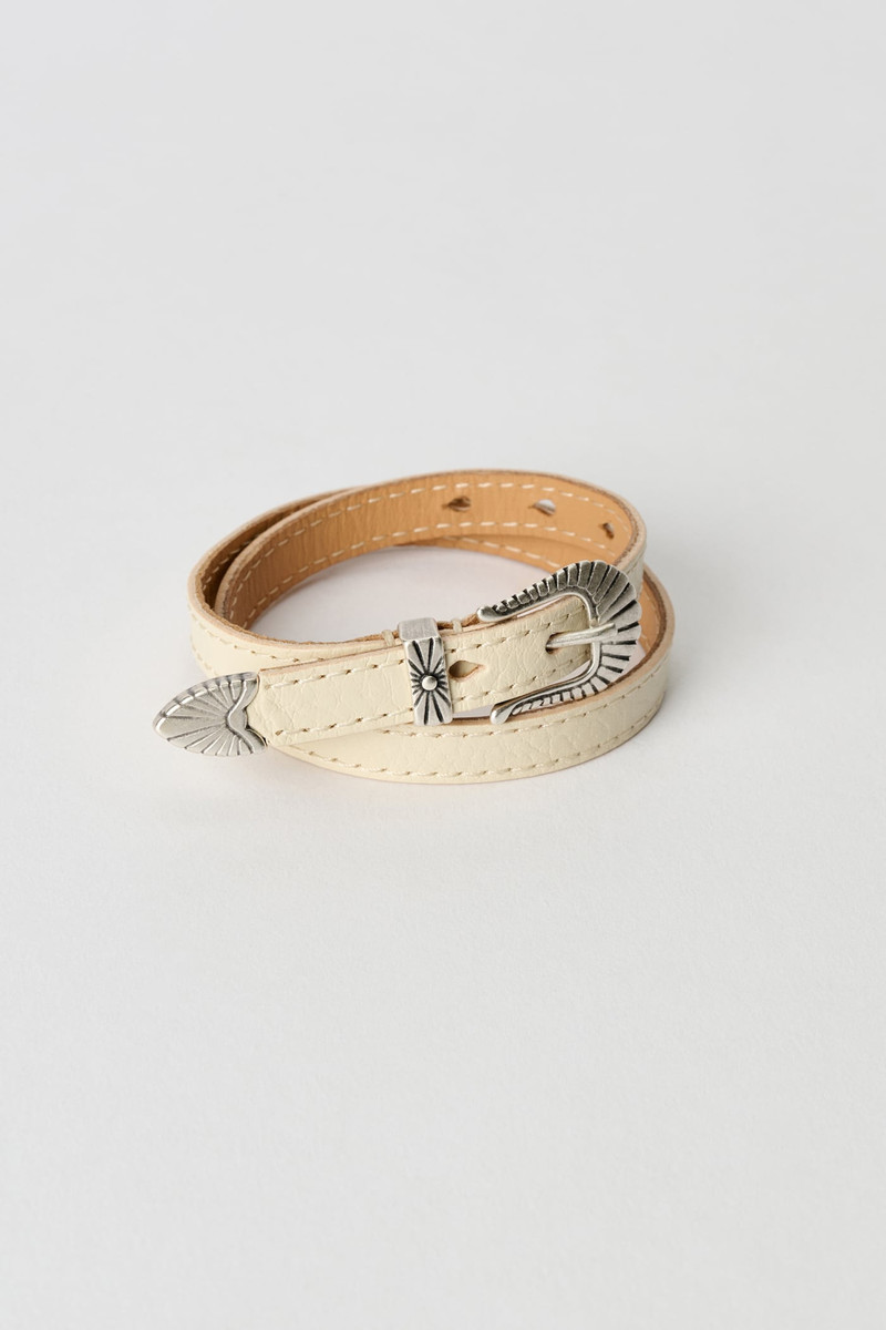 Cowboy Wrap Around Deep Ecru Leather 1