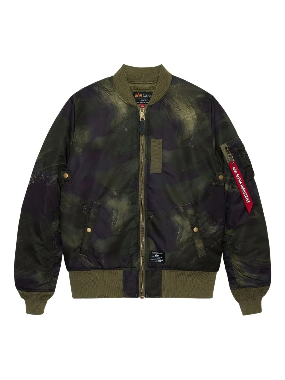 MA-1 zip camouflage jacket - 1