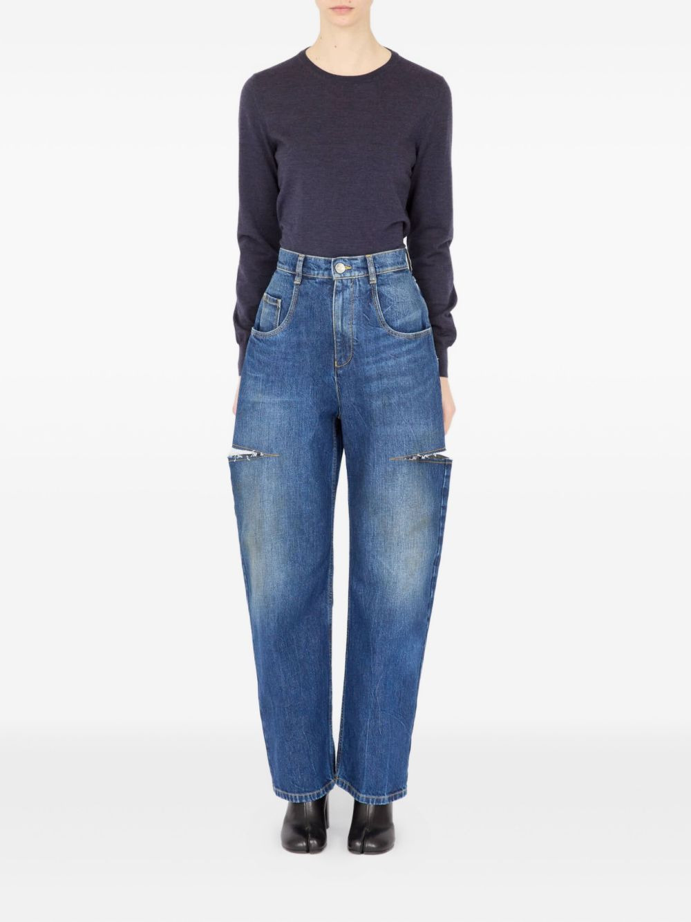 cut-out jeans - 2