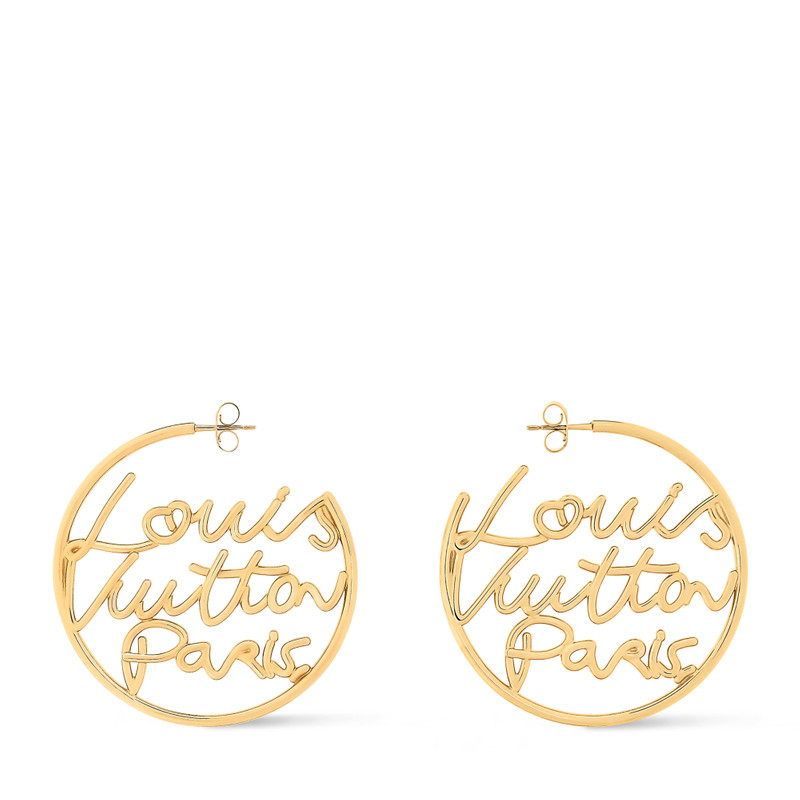 LV Script Earrings 1