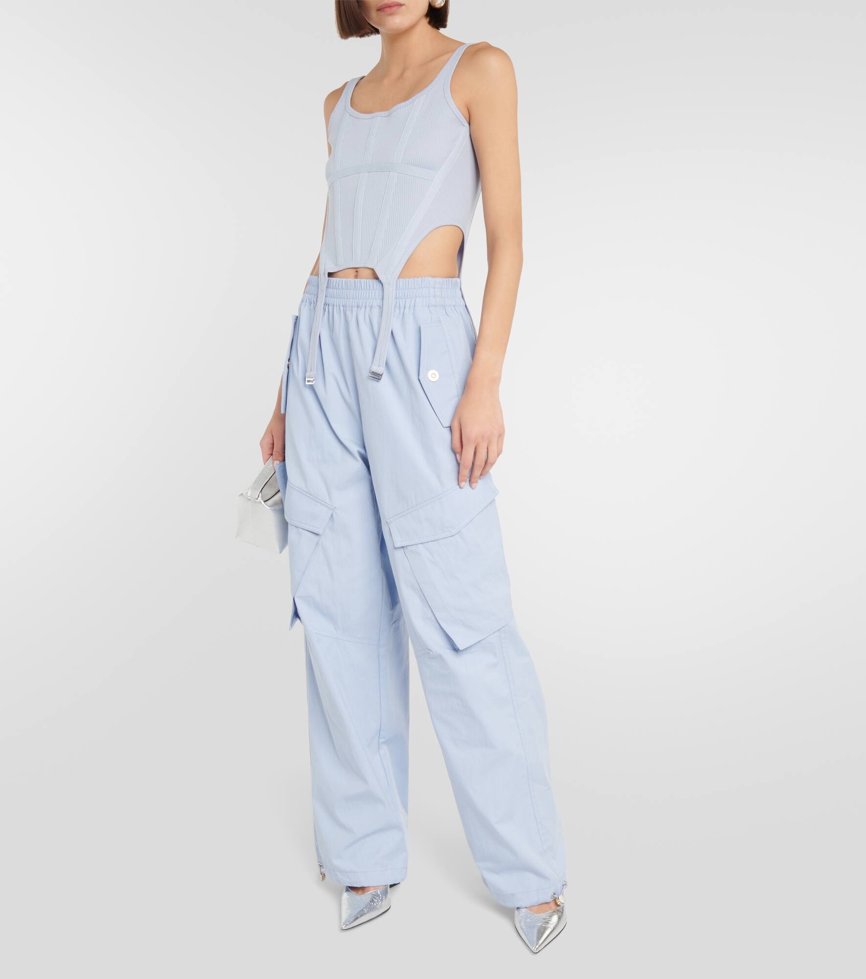 Low-rise wide-leg cargo pants - 2