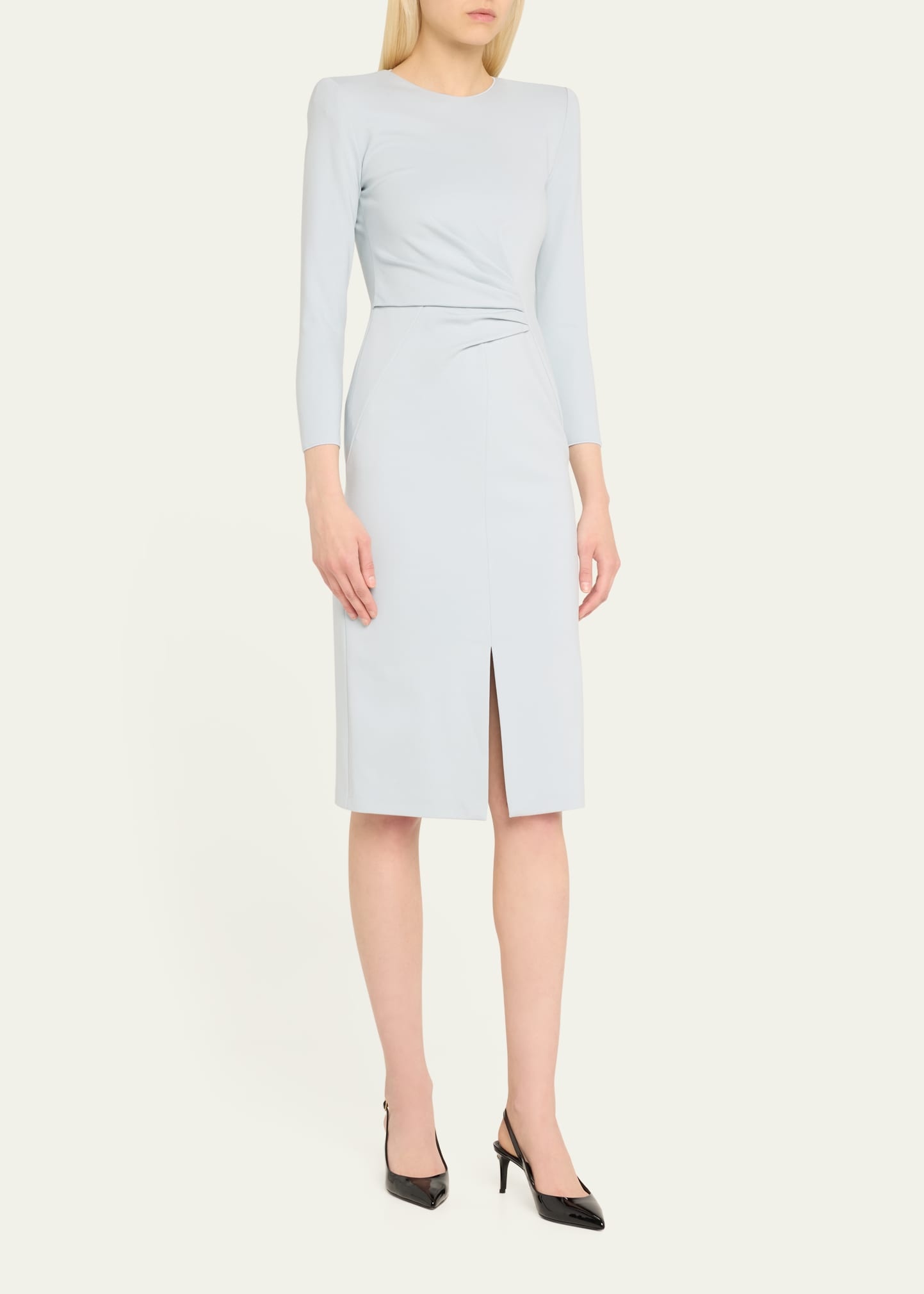 Milano Jersey Dress with Gathered Waist - 4