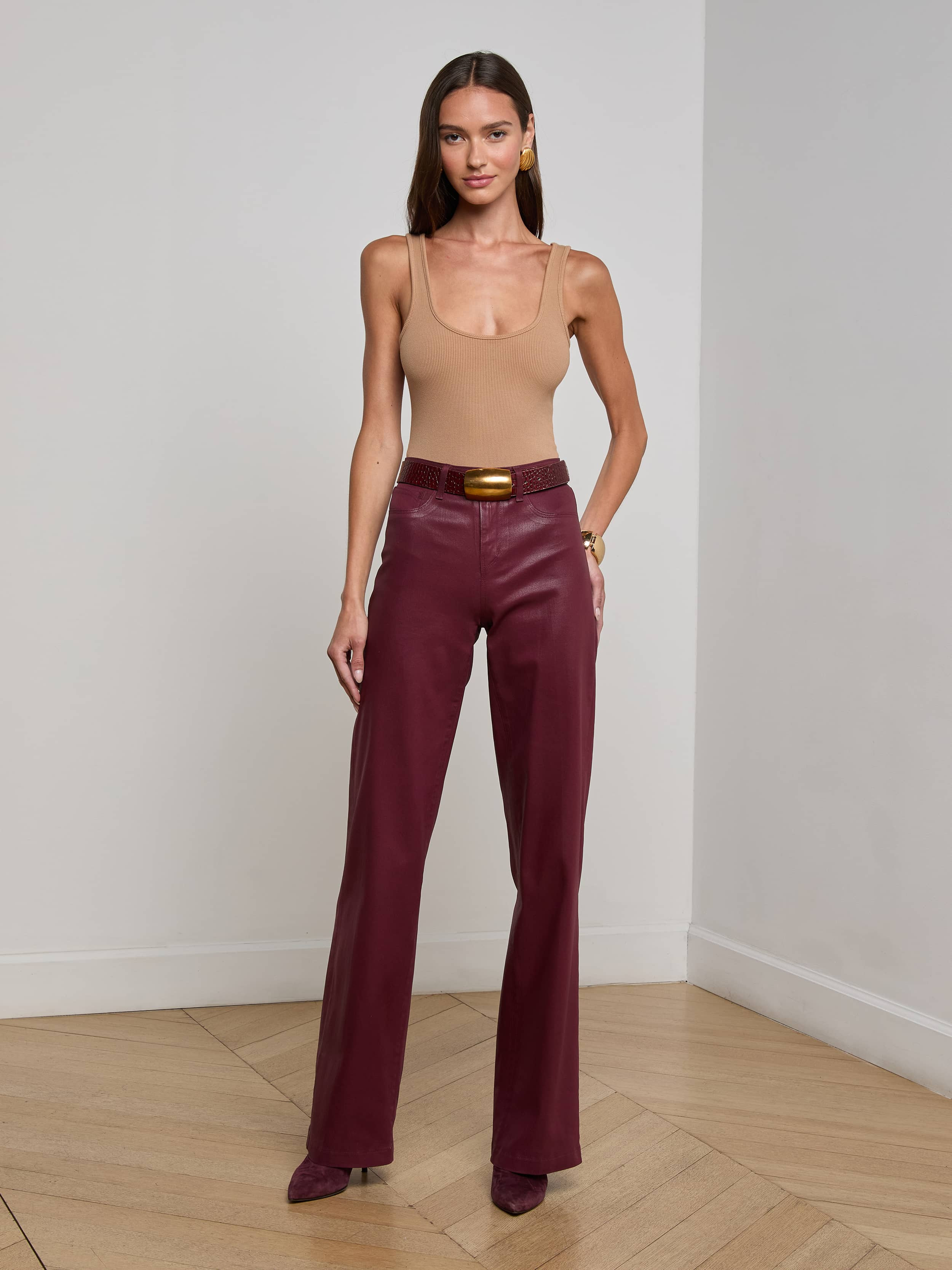 Clayton Coated Wide-Leg Jean - 2