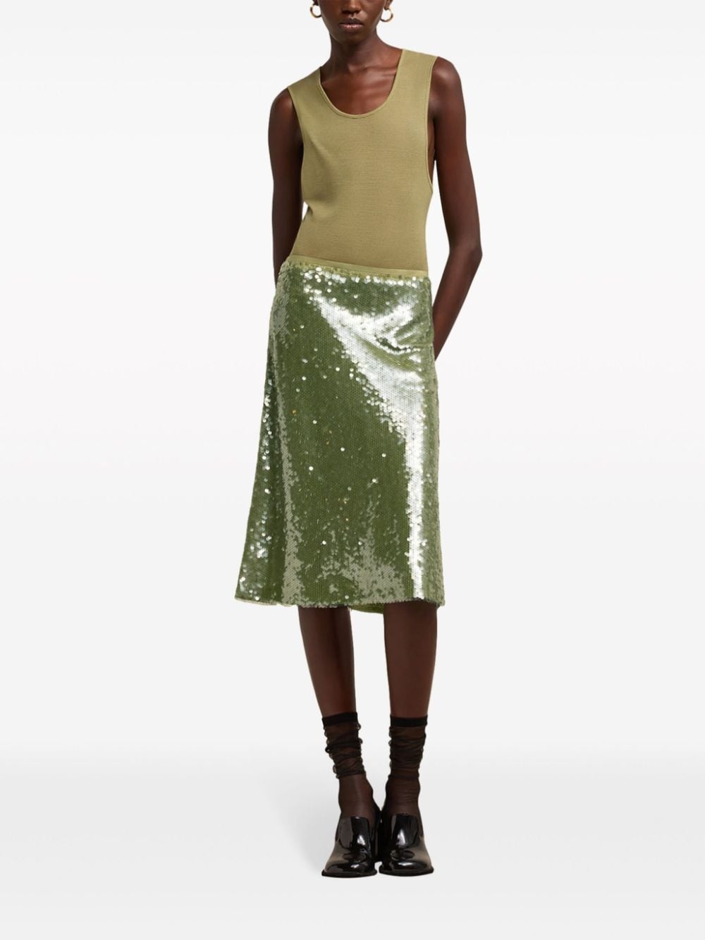 sequin-embellished midi skirt - 2