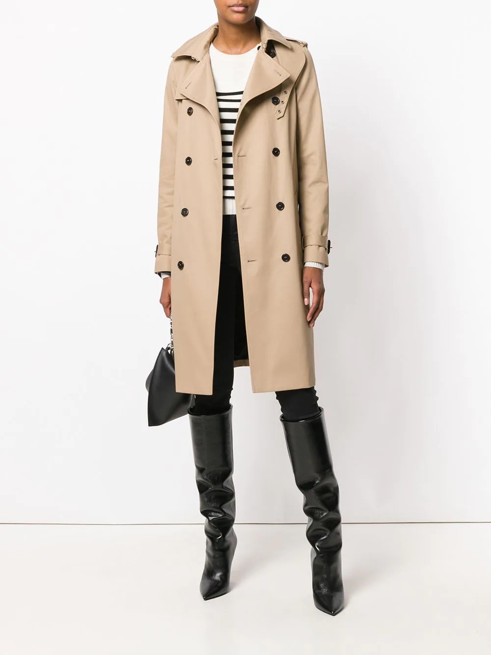 belted classic trench coat - 2