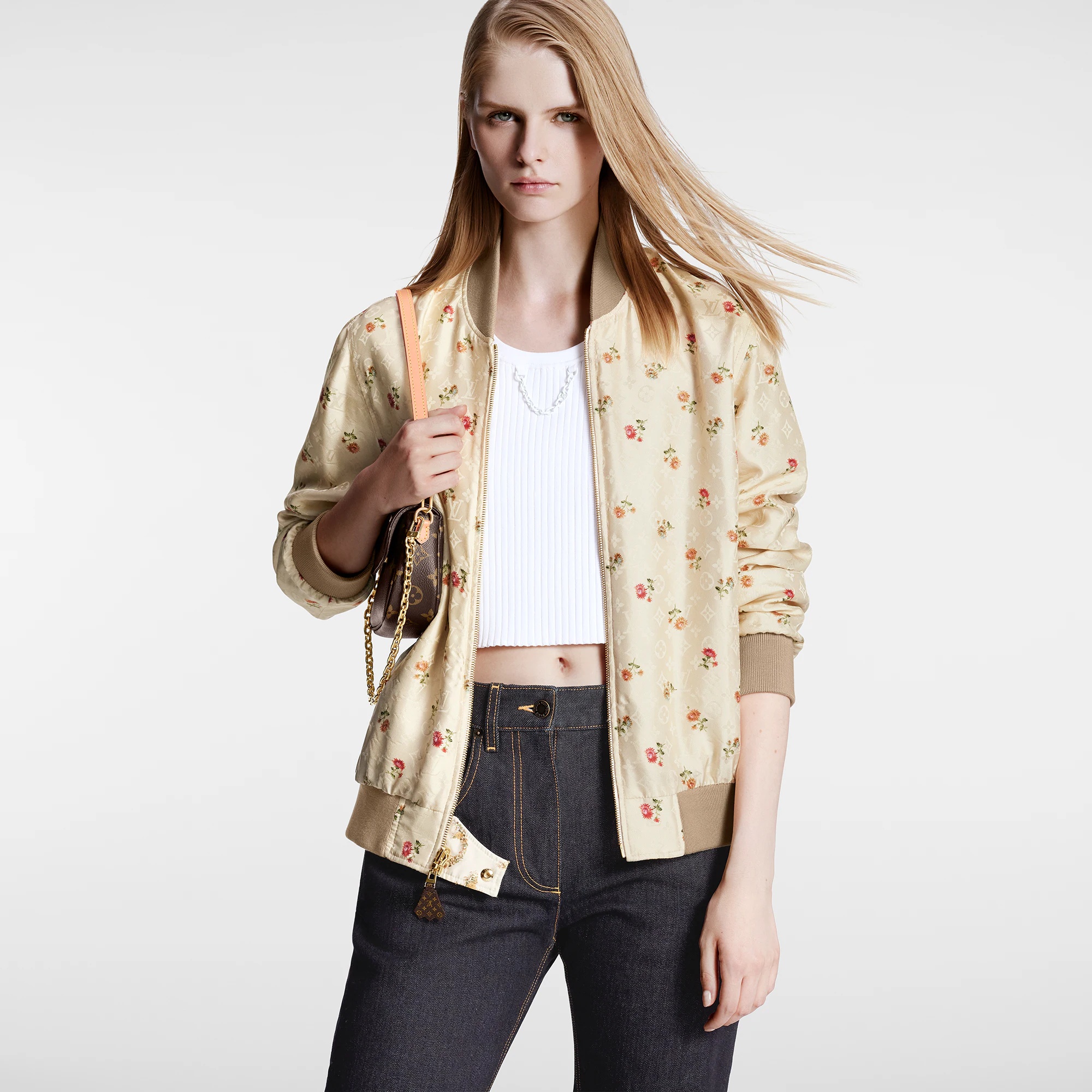 Reversible Floral Monogram Bomber Jacket - 3