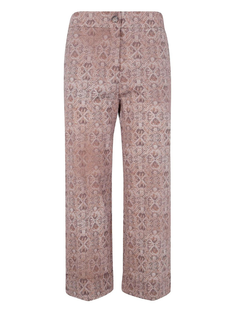 geometric-print wool trousers 1