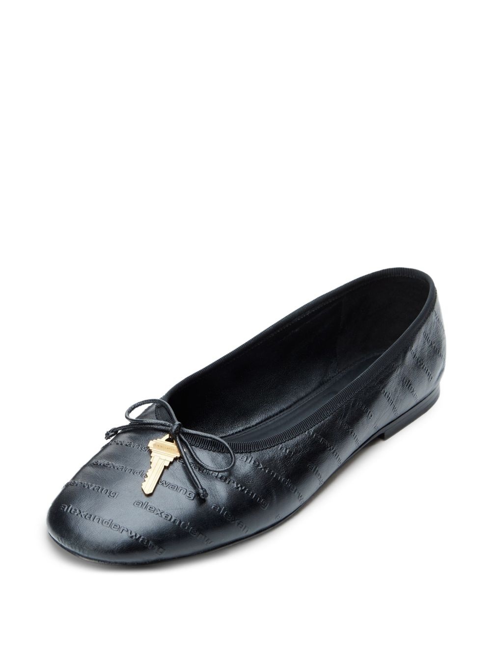 key-detail quilted ballet flats - 2