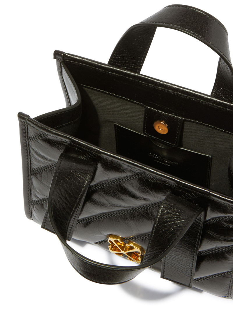 Black Quilted Tote Bag 6