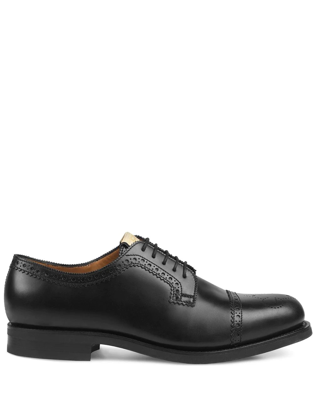 perforated leather brogues - 1