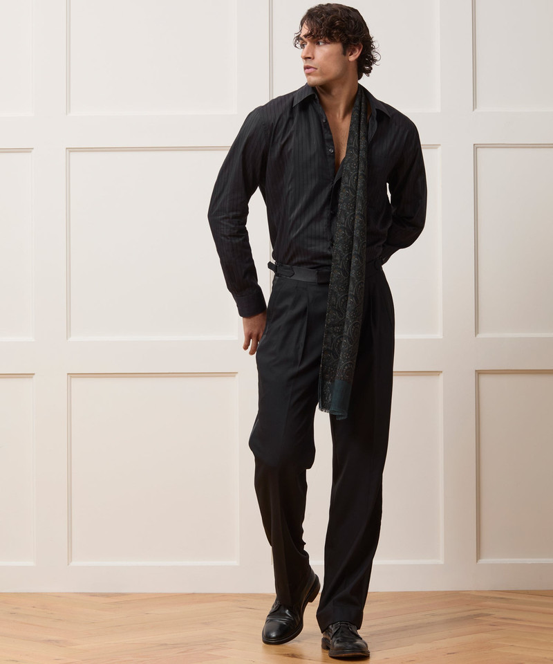 TODD SNYDER Italian Wool Paisley Scarf outlook