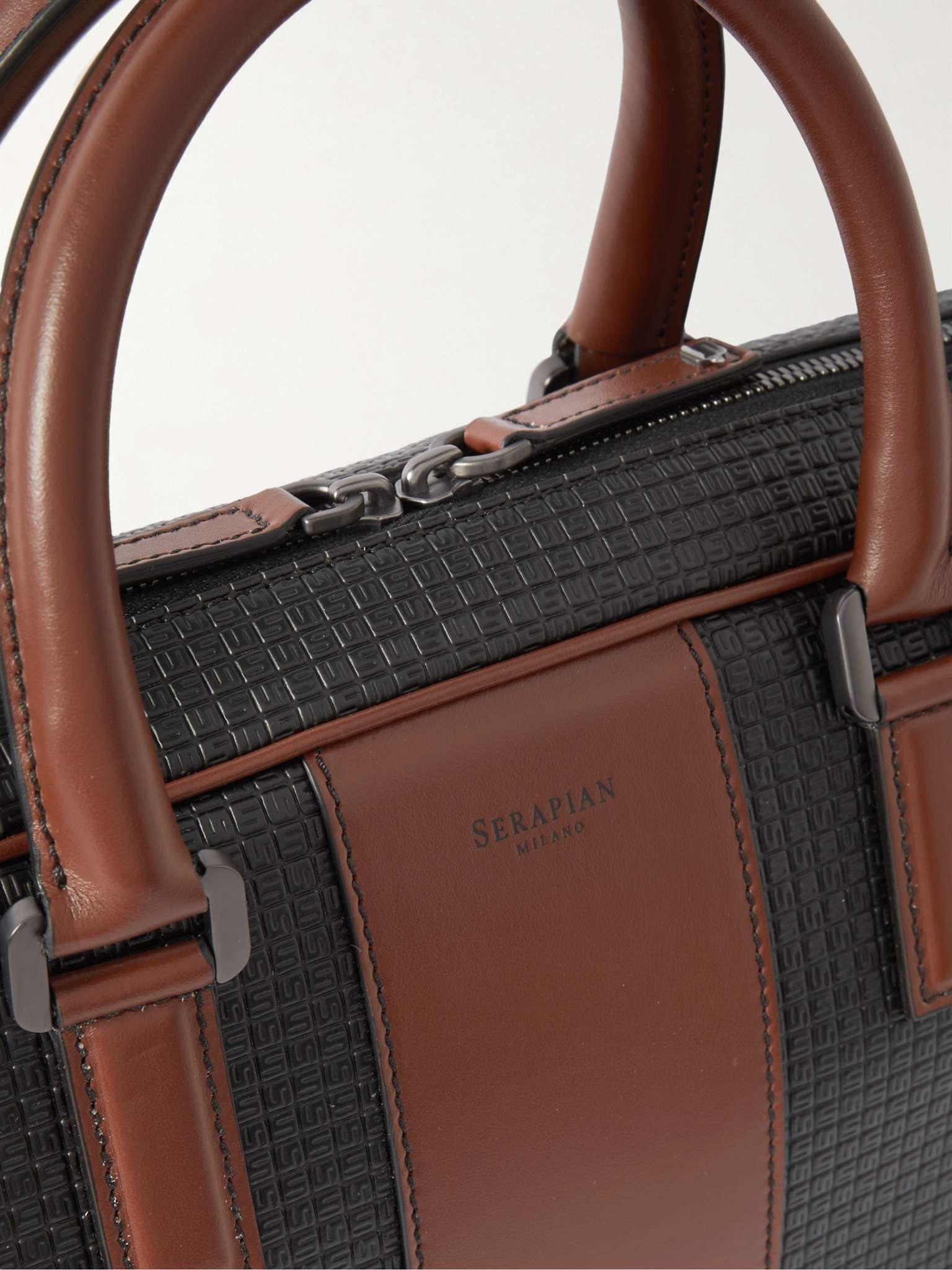 Stepan Leather-Trimmed Monogrammed Coated-Canvas Briefcase - 5
