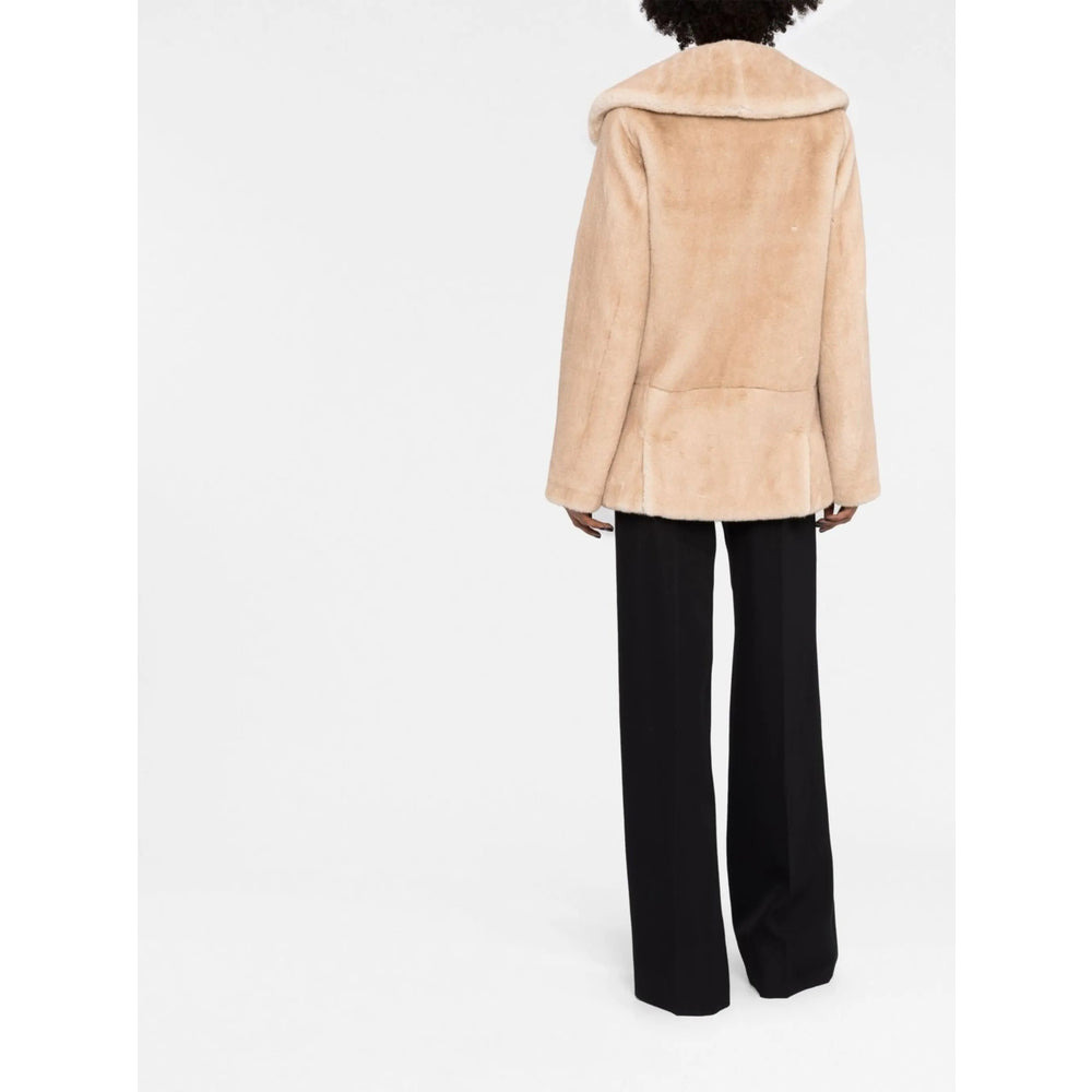 Saint Laurent Neutrals Coats - Double Breasted & Peacoats Women - 5