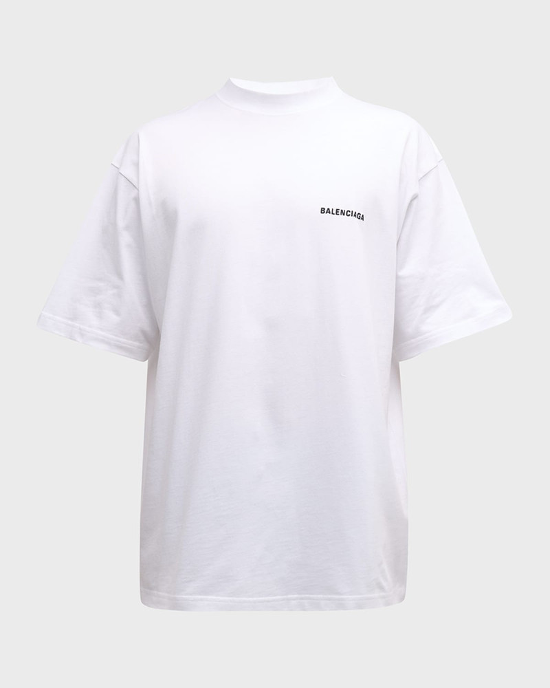 BALENCIAGA Men's Oversized Logo T-Shirt outlook