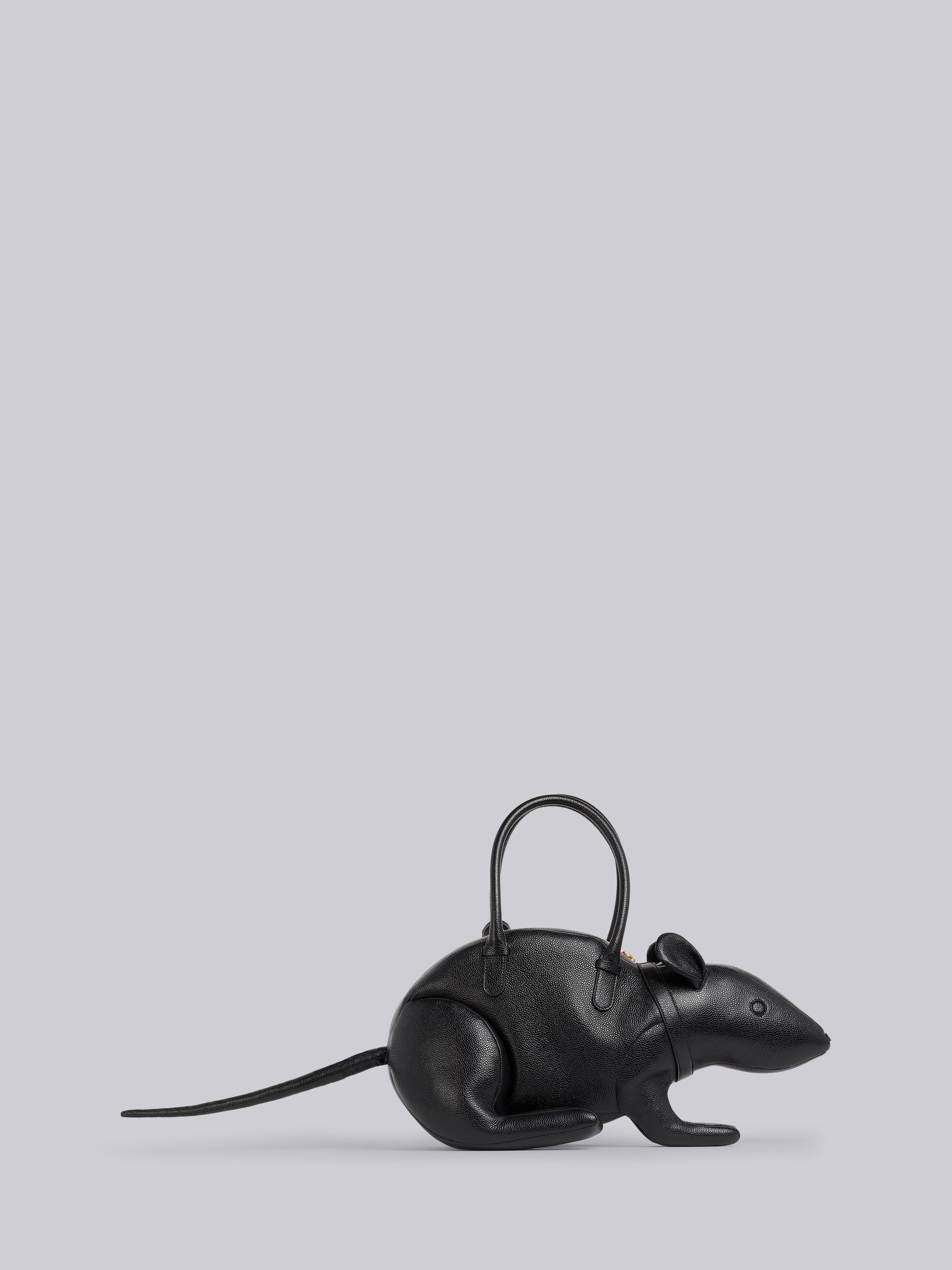 Black Pebbled Calfskin Rat Bag - 4