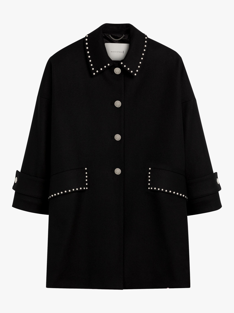 HUMBIE BLACK WOOL OVERCOAT 1